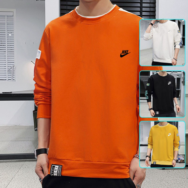 เสื้อฮู้ด ผู้ชายที่มีสีสัน ม-4เอ็กแอล ฤดูใบไม้ผลิและฤดูใบไม้ร่วงเสื้อสวมหัวฐานเสื้อผู้ชายแขนยาวหลวมอเนกประสงค์ด้านบน