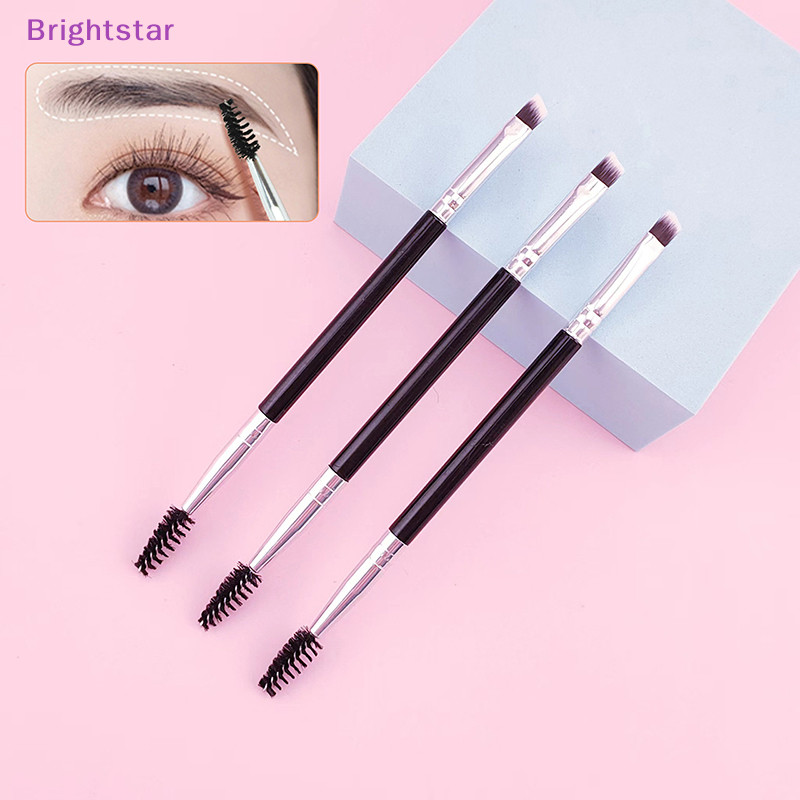 Brightstar Eyebrow แปรงขนตาหวีแปรงแต่งหน้า Dual Ended มุมแปรง Spoollie แปรง 2 In 1 Lash Eyebrow แปรงเครื่องมือแต่งหน้า Accessorie ใหม่