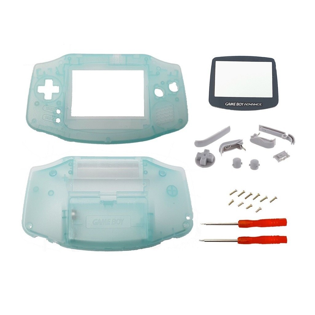 เปลี่ยนฝาครอบเคสเชลล์ครบชุดปุ่มเลนส์หน้าจอสําหรับ Nintendo Gameboy Advance GBA