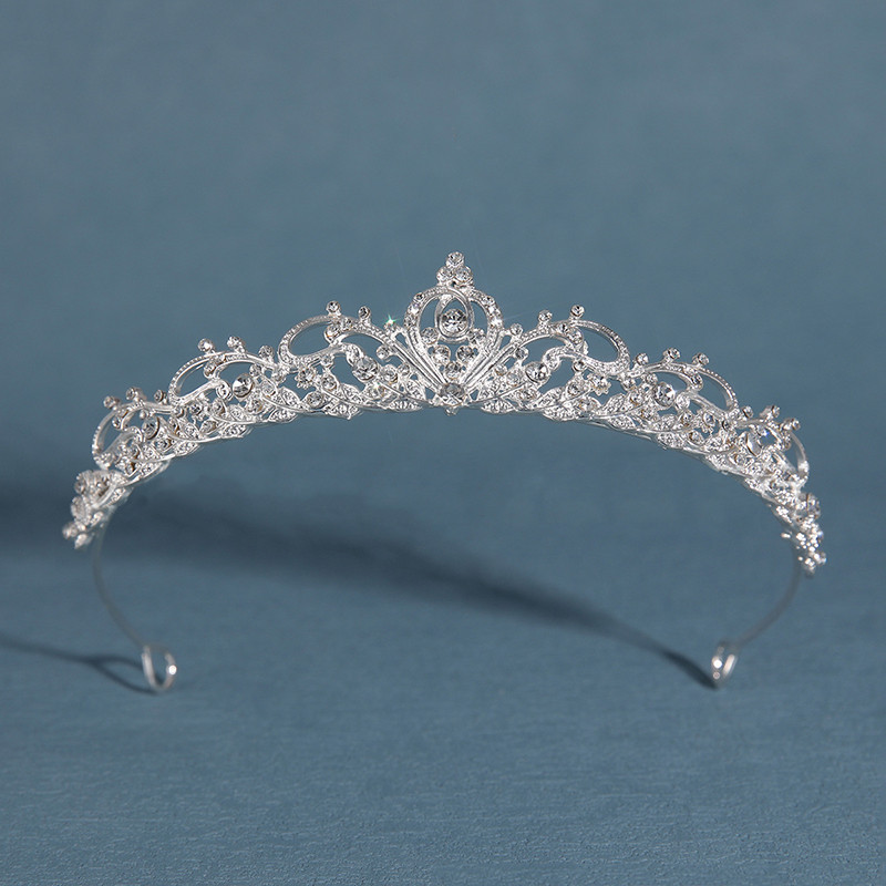 เจ้าสาวพรหม Debut มงกุฎแต่งงาน Tiara ที่คาดผมประกวดด้วย Rhinestones