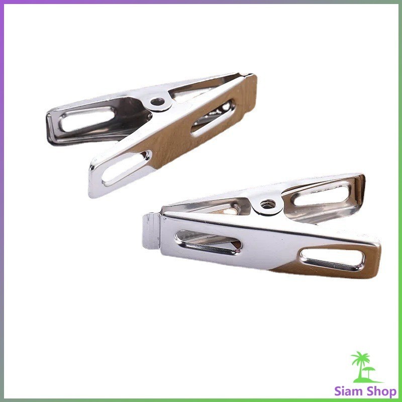 ตัวหนีบผ้าสแตนเลส ไม่เป็นสนิม ไม่ท stainless steel clothespin แพ็ค 20 ตัว