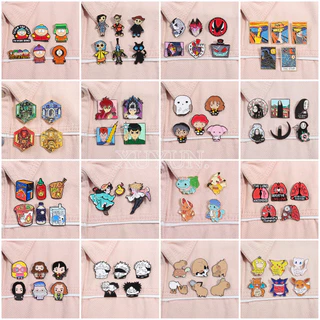100 ชุด 2-7 ชิ้น Magic Academy อะนิเมะเข็มกลัด Miyazaki Hayao การ์ตูน Badge Pokémon น่ารัก Lapel Pin เสื้อผ้าอุปกรณ์เสริมเครื่องประดับของขวัญ