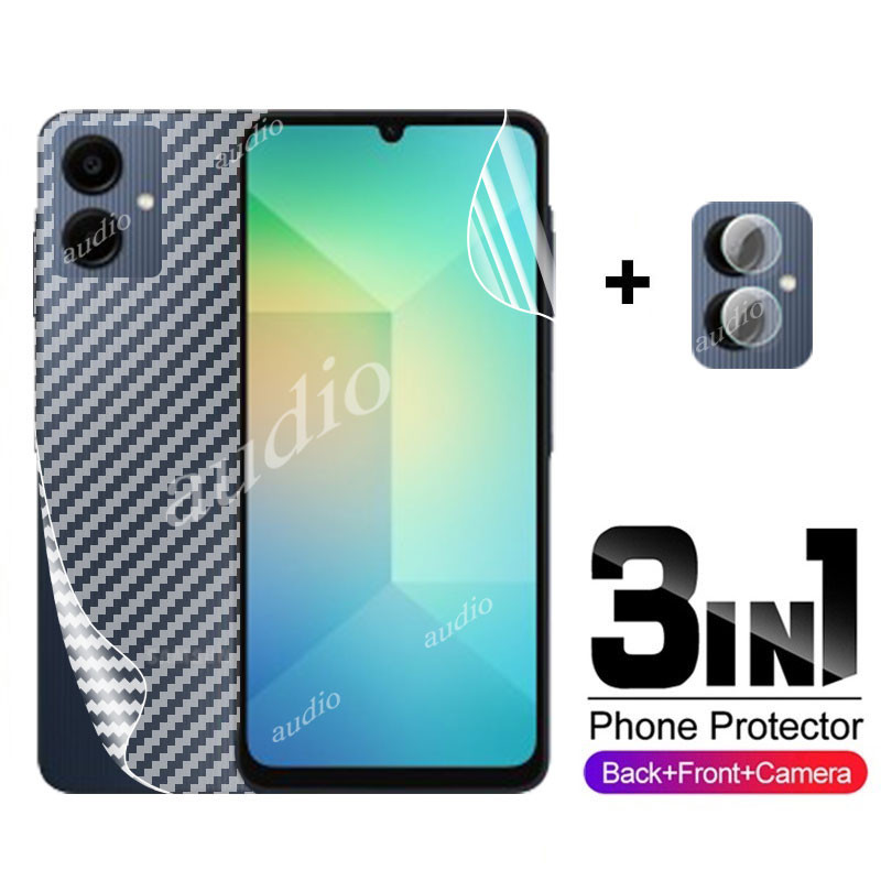 SAMSUNG 3in1 ด้านหน้าด้านหลังเลนส์ฟิล์มไฮโดรเจลสําหรับSamsung Galaxy A06 A06s 4G 2024 สมาร์ทโฟนป้องก