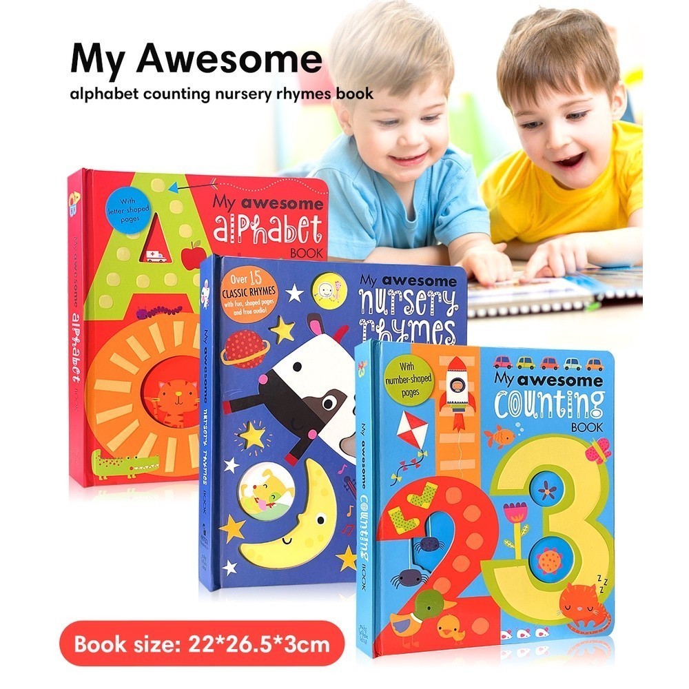 🔥พร้อมส่ง📚 หนังสือ My Awesome Nursery Rhymes ABC 123Counting ภาษาอังกฤษ เสริมการเรียนรู้
