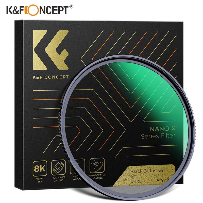 K&F Concept Black Mist Diffusion 1/4 Lens Filter Special Effects Shoot Video Like Movies 37mm 49mm 5