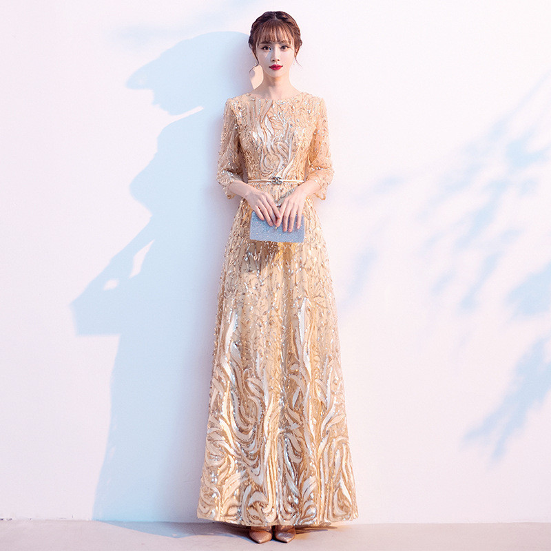 ชุดเดรส Blue Hostess Chorus Costume ชุดเดรสยาวสําหรับผู้ใหญ่
