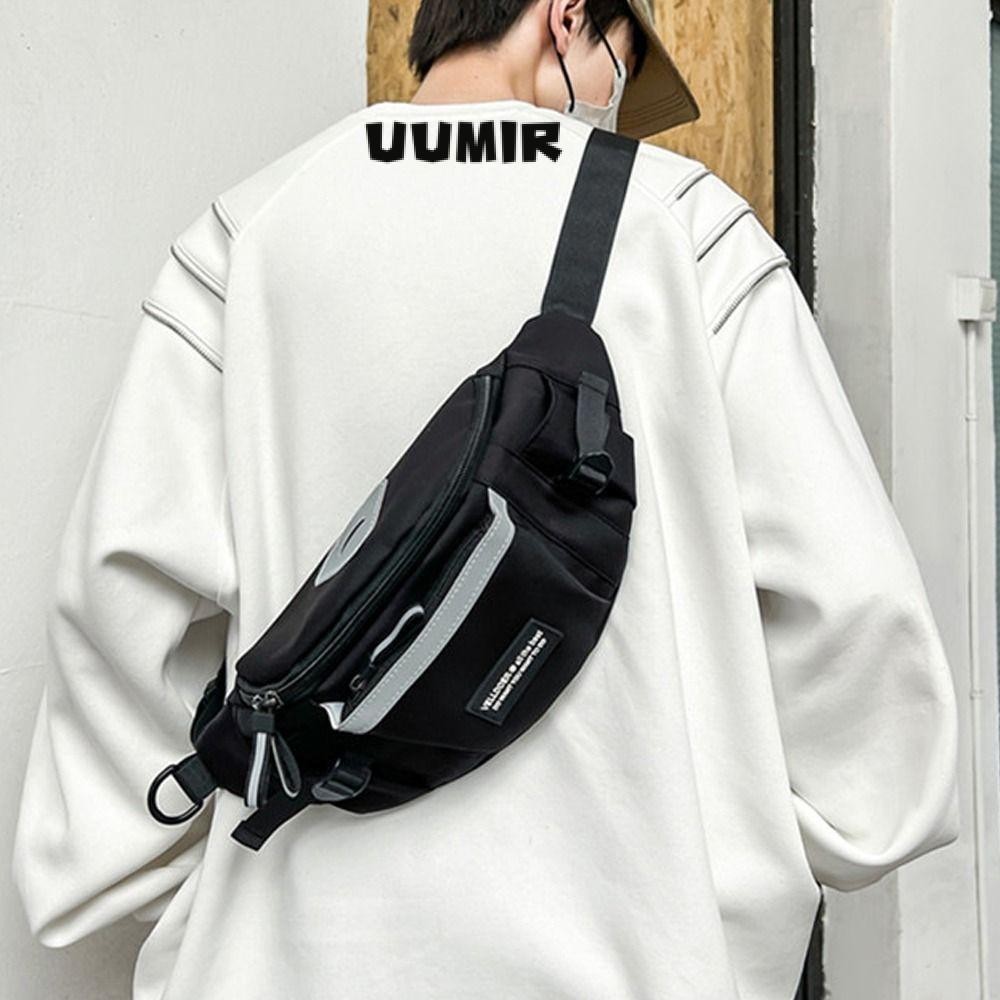 UUMIR กระเป๋าคาดอก กระเป๋าสะพายไหล่อเนกประสงค์เรียบง่ายนํากลับมาใช้ใหม่ได้แฟชั่นความจุขนาดใหญ่อินเทรนด์เอวแพ็ค