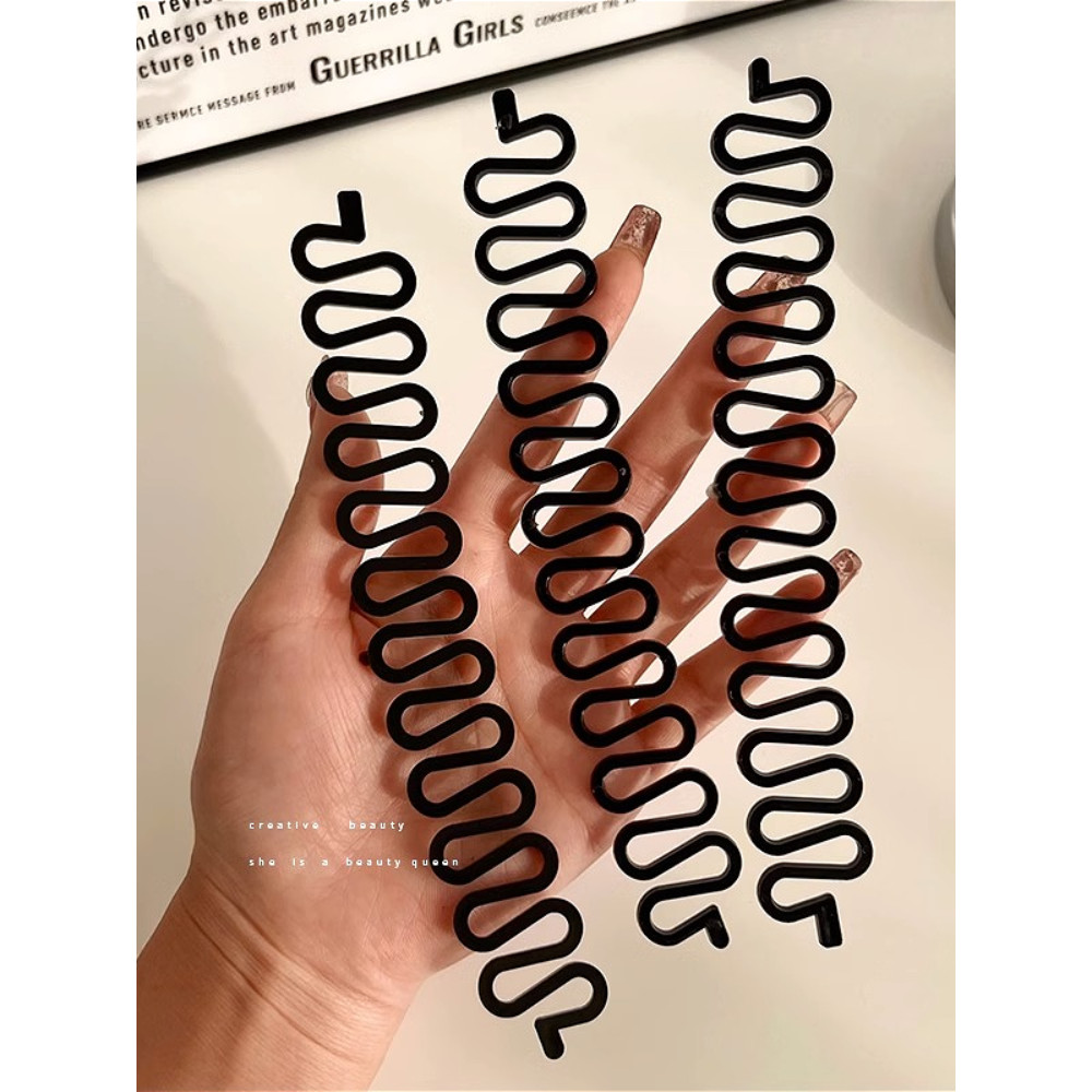 4 ชิ้นเด็กผู้ใหญ่ Fishbone Braids ผมถัก Handy เครื่องมือ/Lazy Centipede Braids Twist Braids ผมเครื่องมือ/Coiled Hair Handy เครื่องมือ/ผม Threading Pin/แฟชั่นผม