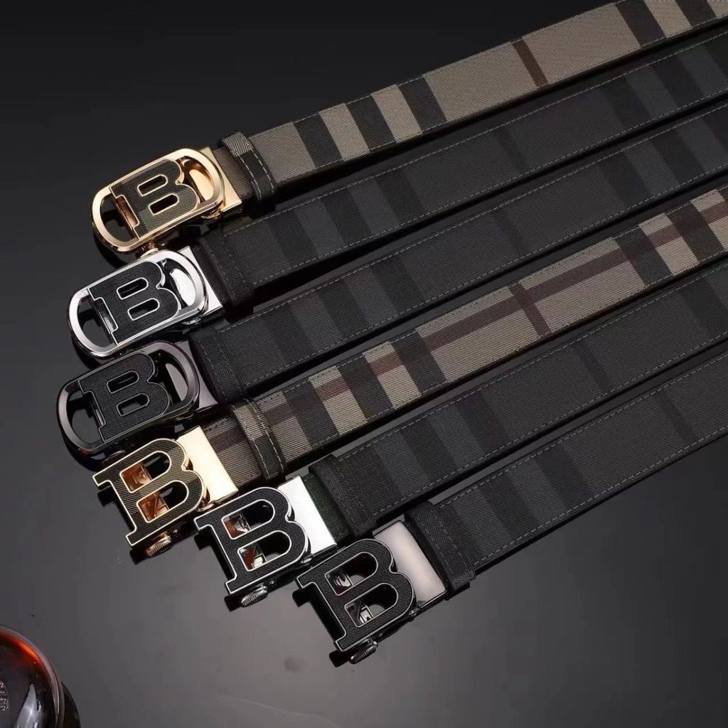 เข็มขัดหนังแท้ Burberry Mens Fashion Business High-End Automatic Buckle