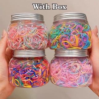 1000ชิ้นชนิดบรรจุกล่องชุดผูกผมแฟชั่นเกาหลีที่เรียบง่ายยืดหยุ…