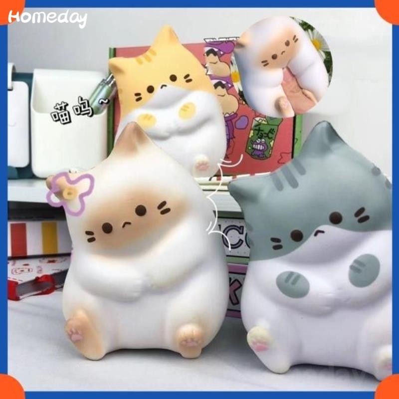 การ์ตูน Pu Coco Cat Decompression ของเล่นการ์ตูนแมวรูปของเล่นบีบเหมาะสําหรับบรรเทาความเครียดและตกแต่งห้องนอนเด็กและสํานักงาน