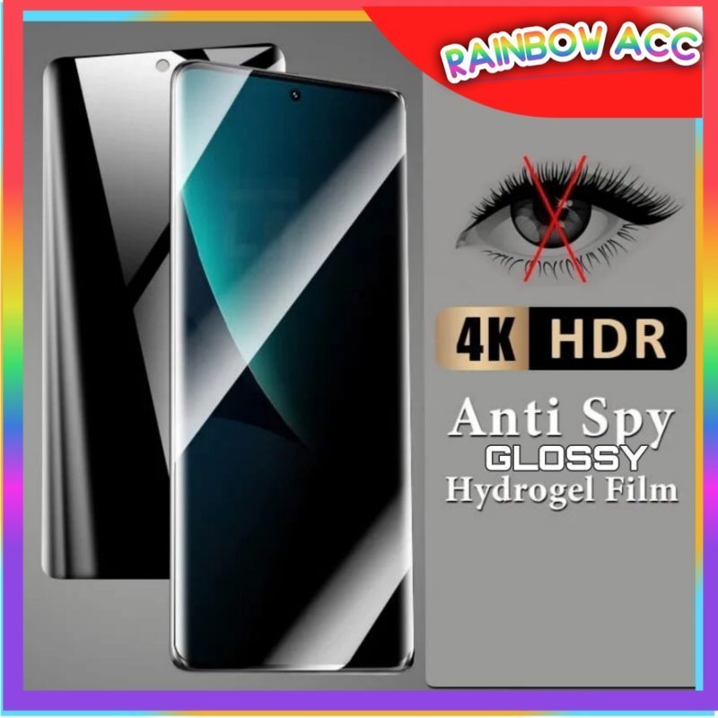 LAYAR ( GLOSSY ANTI SPY) HYDROGEL PRIVACY SAMSUNG GALAXY ฟิล์มกันรอยหน้าจอด้านหน้า hp J2 J3 J4 J5 J6