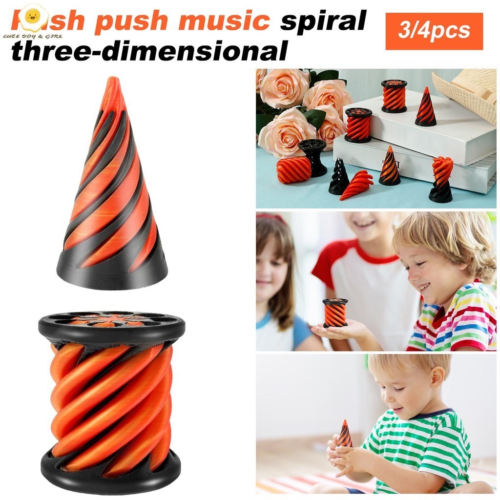 3 ชิ้นหรือ 4 ชิ้น Impossible Pyramid ของเล่นที่ไม่ซ้ํากัน Impossible Cone สนุก Pyramid ประติมากรรม R