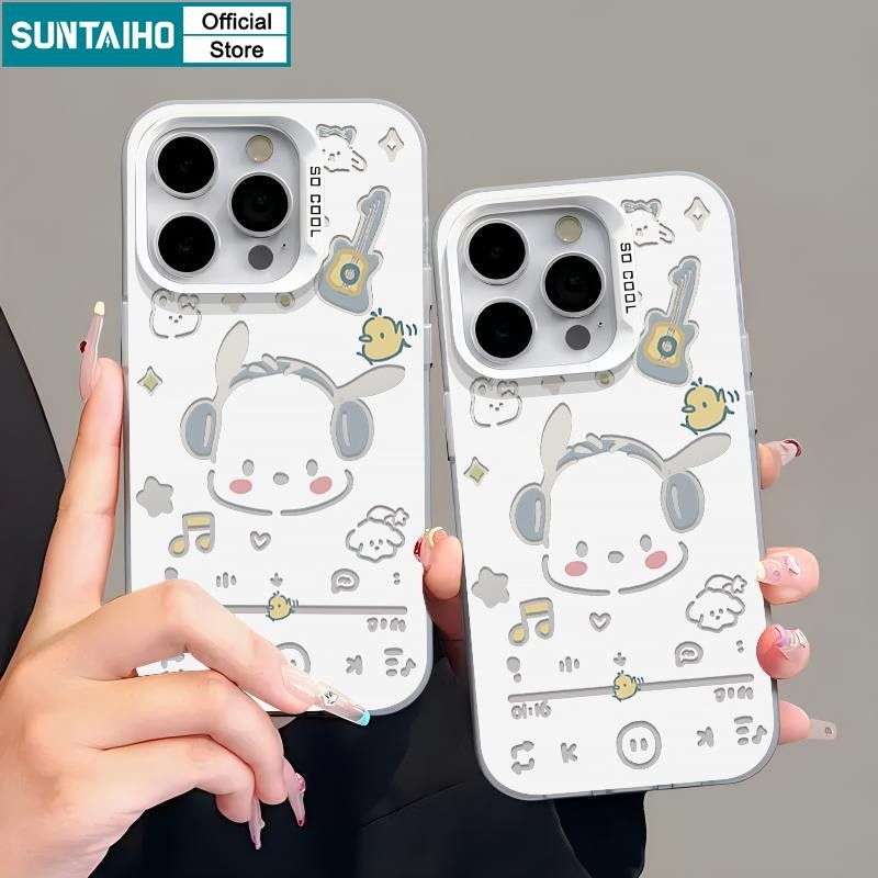 Suntaiho Aesthetic ปลอกที่ไม่ซ้ํากันฟังเพลงรูปแบบสุนัขเคสโทรศัพท์สําหรับ Iphone 15 14 13 12 11 Pro Max TPU ซิลิคอนนุ่มพรีเมี่ยมกันกระแทกปกหลัง