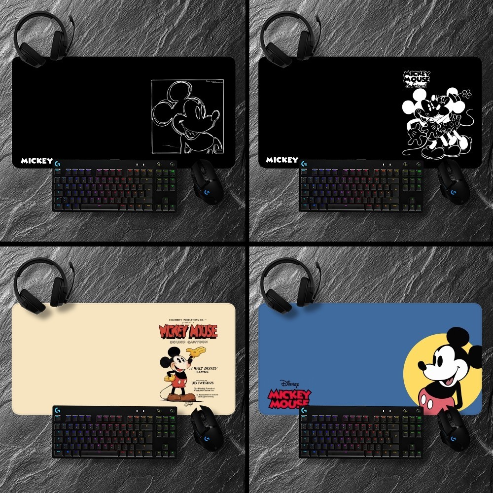 Disney Mickey Mousepad ลื่น Lockedge สํานักงานนักเรียน Gaming หนาขนาดใหญ่เขียน Pad Cushion