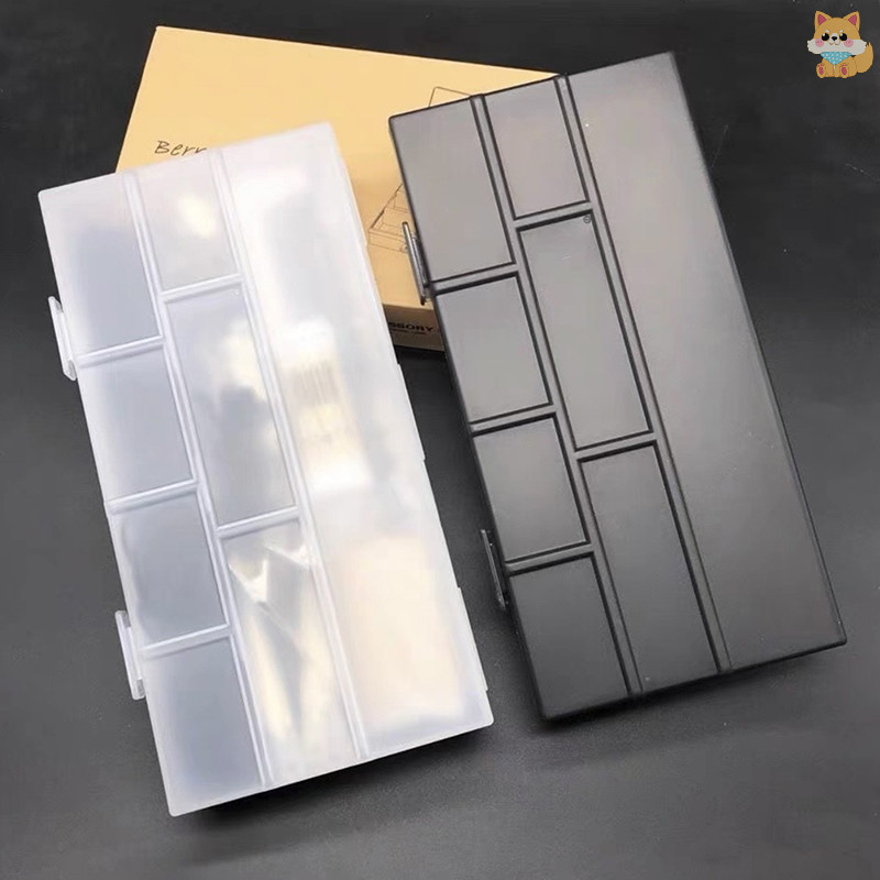 [VI] ตัดผมเครื่องมือกล่องเก็บคลิปผมหวีกรณี Multigrid ช่อง Organizer อุปกรณ์ทําผมคอนเทนเนอร์ TH