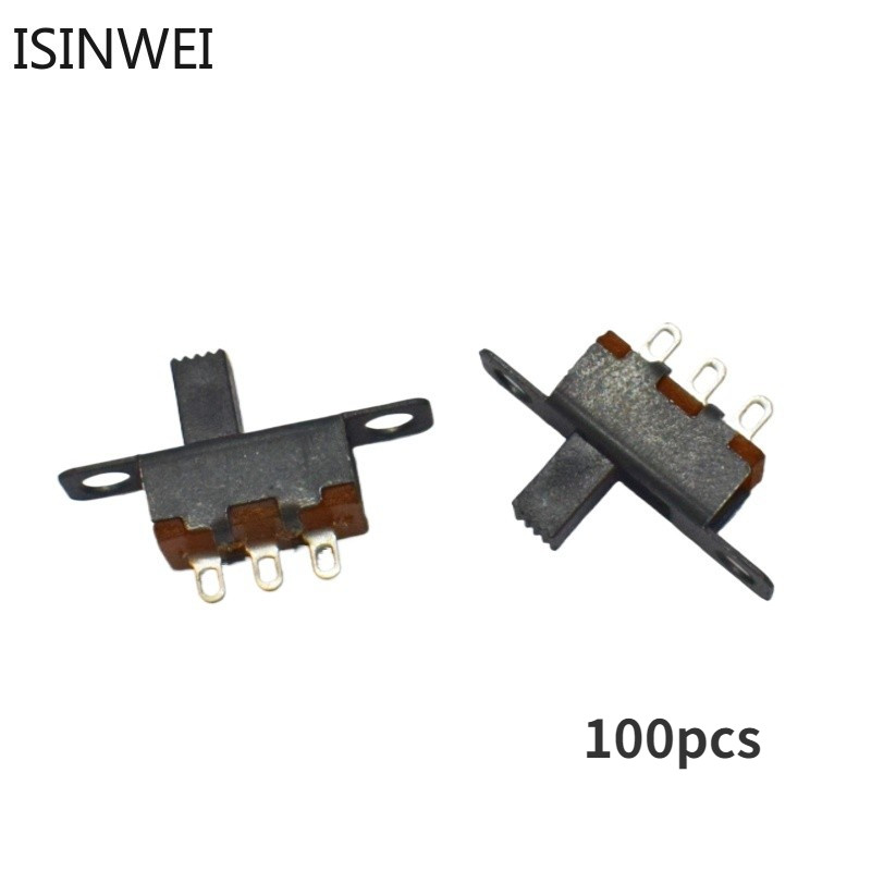 100pcs SS-12F15 SS12F15 SS12F15VG3 G4 G5 G6 G7 สลับสวิทช์ 3Pin 1P2T สไลด์จับสูง 3/4/5/6/7 มม.