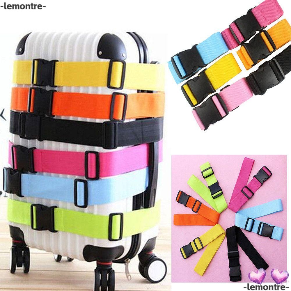 Lemontre กระเป๋าเดินทางสายคล้องคอปรับ Tying เชือกคงที่กระเป๋าเดินทางเข็มขัดกระเป๋าเดินทางอุปกรณ์เสริม