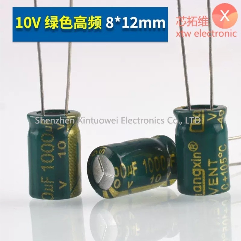 20 ชิ้น/ล็อตอลูมิเนียม Electrolytic Capacitor 10V 1000UF ความถี่สูงความต้านทานต่ํา Long Life 8×12 มม.ตัวเก็บประจุ ราคา ถูกที่สุด ดีลบีเคเค