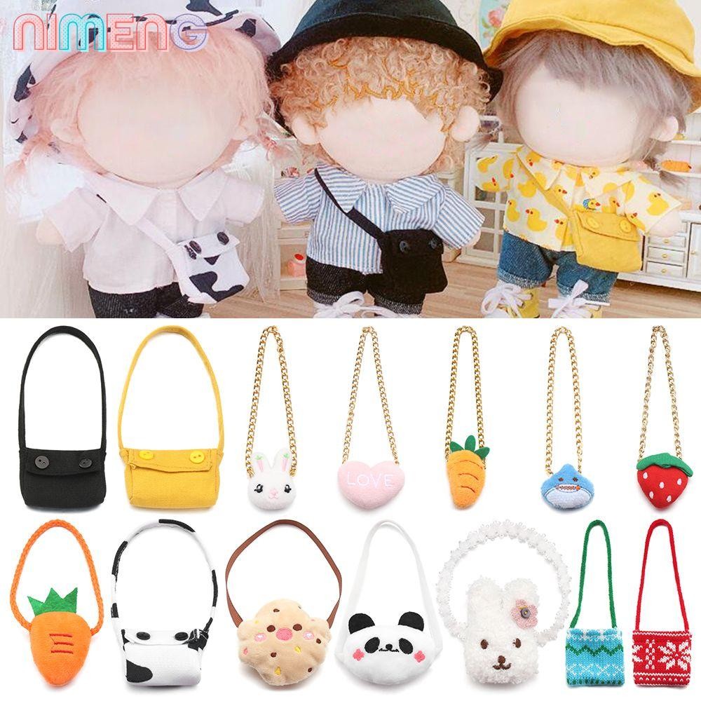 Nimeng 20 ซม.ตุ๊กตากระเป๋าของเล่น Panda แครอทเปลี่ยน Dressing เกมตุ๊กตาอุปกรณ์เสริม