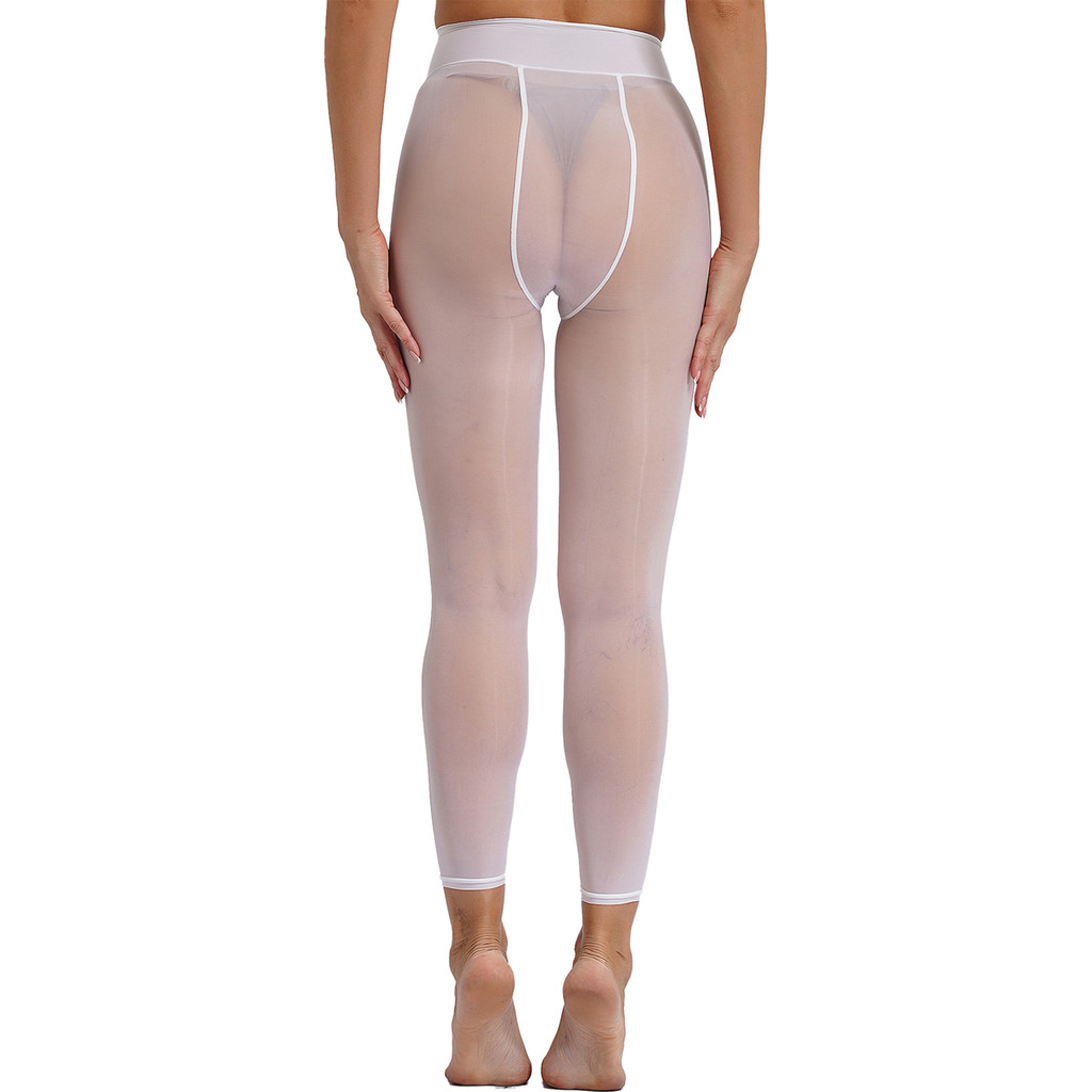 Yhong ผู้หญิงเซ็กซี่ดูผ่าน Sheer กางเกงไนลอนกางเกงขายาว - รูปที่ 4