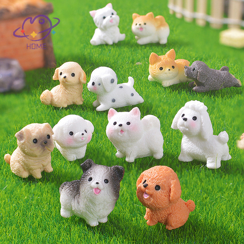 [mayhome] 1pc อุปกรณ์โต๊ะFigurines Miniatures น่ารักการ์ตูนจําลองสุนัข Micro Landscape เครื่องประดับสําหรับตกแต่งบ้าน {TH}