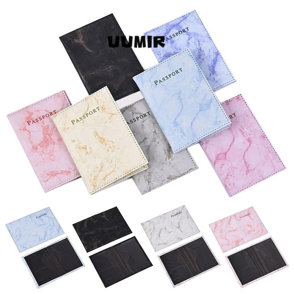 UUMIR ปกการเดินทาง สากล โลก ผู้ถือบัตรเครดิตลายหินอ่อนกันน้ําผู้ถือหนังสือเดินทาง