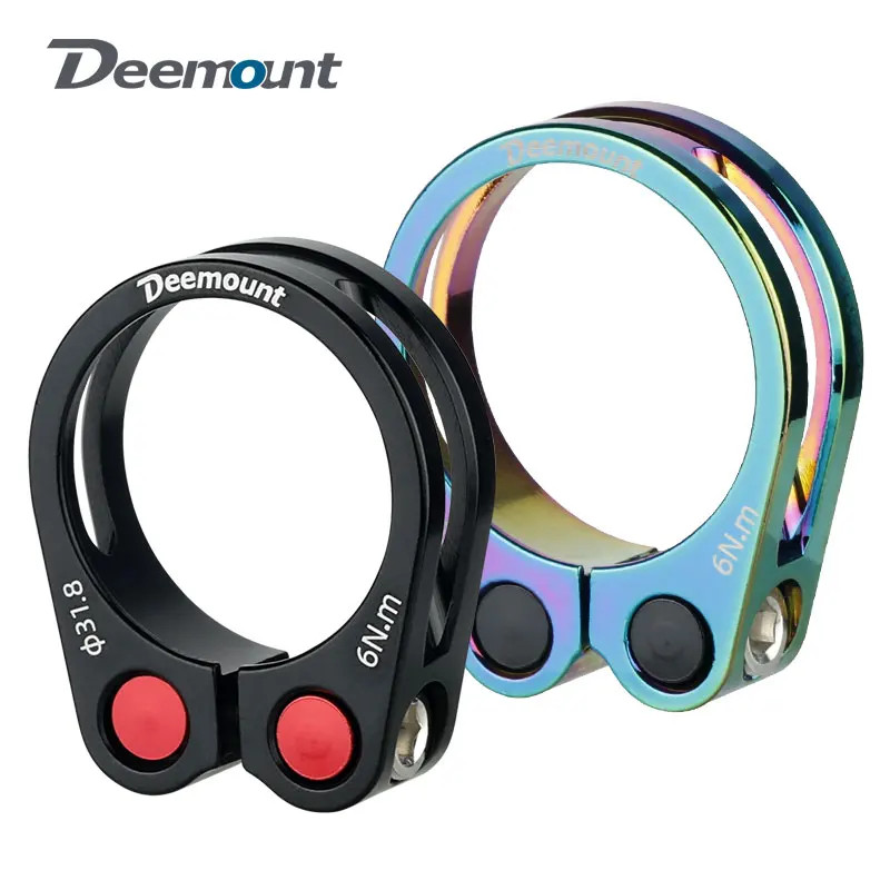 แผนที่จักรยาน Seatpost Clamp 31.8/34.9 มม.อลูมิเนียม MTB จักรยานที่นั่งโพสต์ Cutout น้ําหนักเบา