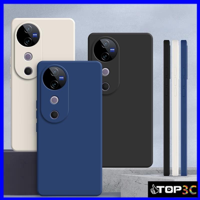 เคส Vivo V40 5G / V40 Pro 5G/V30 Pro 5G/V30E/V29 5G/V29E/V27 5G สีทึบซิลิโคนเหลว anti drop เคสโทรศัพท์ YT