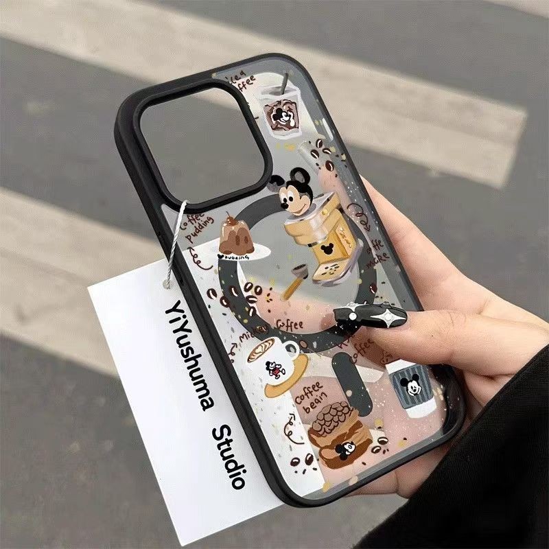 Iphone Coffee Mickey ระดับรูปลักษณ์สูง Appearnc เคสโทรศัพท์สําหรับ IPhone7 7Plus X XR XS IPhone11 12 13 14 15 Plus Pro Max