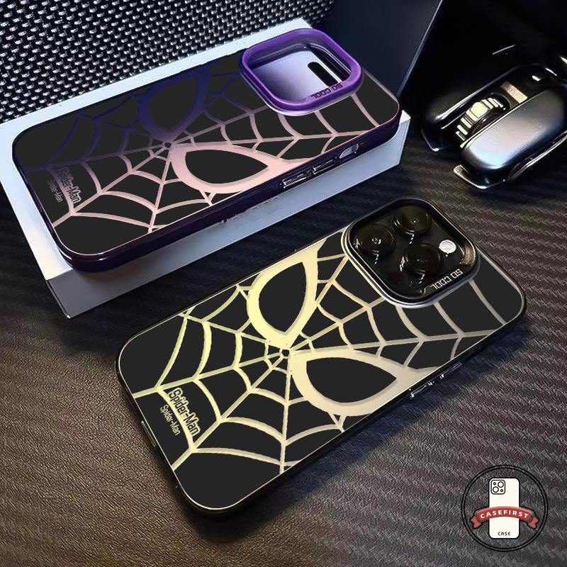 หรูหราการฉาบการ์ตูนสไปเดอร์แมนเย็นเคสสำหรับ Realme C35 C21 C30 C51 C33 C55 C20 C53 Note 50 7i 5 5i C67 C25 C20A C51s