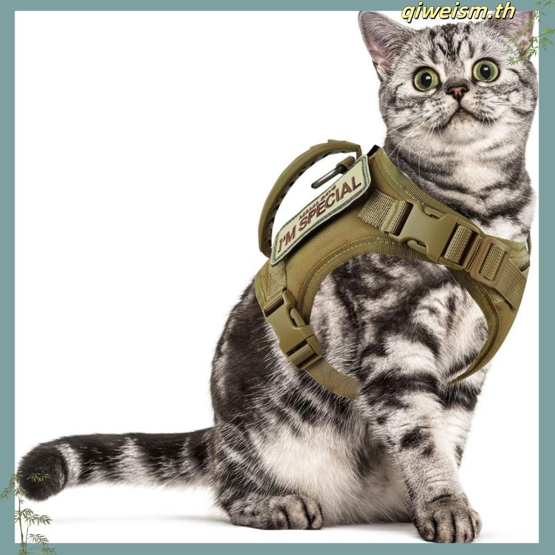 harness สุนัข K9 เสื้อกั๊กยุทธวิธี พร้อมสายจูง ปรับได้ K9 สําหรับฝึกสุนัข แมว ขนาดเล็ก