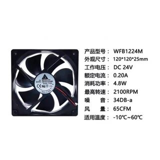 Delta DC12v 24v4 5 6 7 8 9 12 ซม.เงียบแชสซีอินเวอร์เตอร์คอมพิวเตอร์พัดลมระบายความร้อน