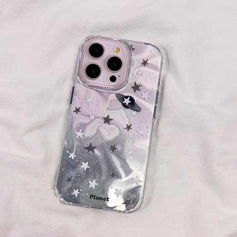 ดาวเคราะห์แฟชั่นสร้างสรรค์ นุ่ม เคสiPhone 16 13 11 14 15 12 Pro Max XR 7Plus 16Plus 7 16 8 15 14 Plus X XS Max SE 2022 - รูปที่ 7