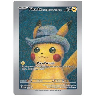 Pokemon Van Gogh Museum Pikachu คอลเลกชันการ์ด DIY Pokemon ค…