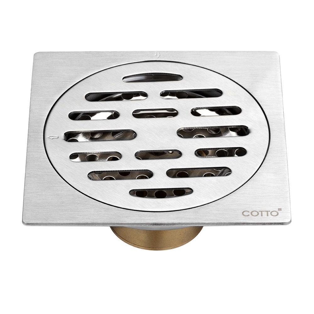 GlobalHouse COTTO ตะแกรงน้ำทิ้งสเเตนเลสเหลี่ยมหน้าแปลน 4 นิ้ว รุ่น CT6404Z2P(HM) สินค้าของแท้คุณภาพดี - รูปที่ 4