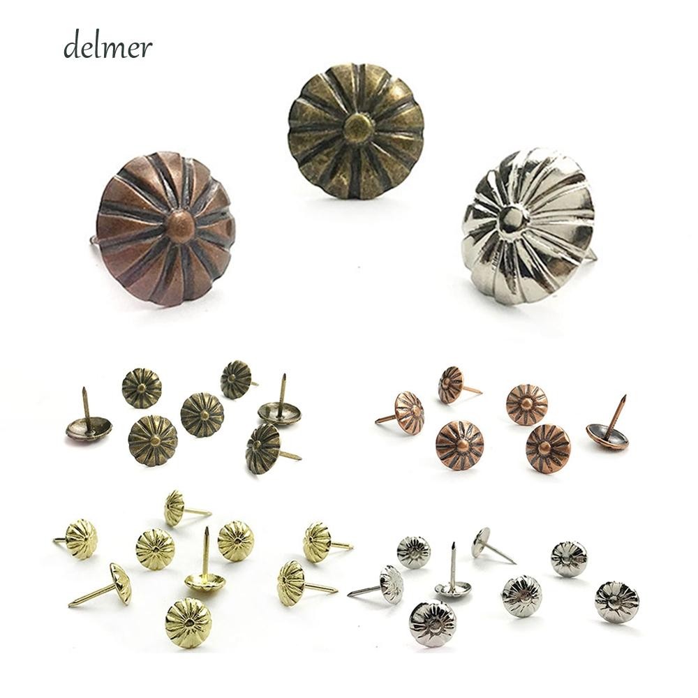 Delmer หมุดทองเหลืองสีแดงสําหรับตกแต่งเฟอร์นิเจอร์โซฟาโต๊ะ 100ชิ้น/300ชิ้น
