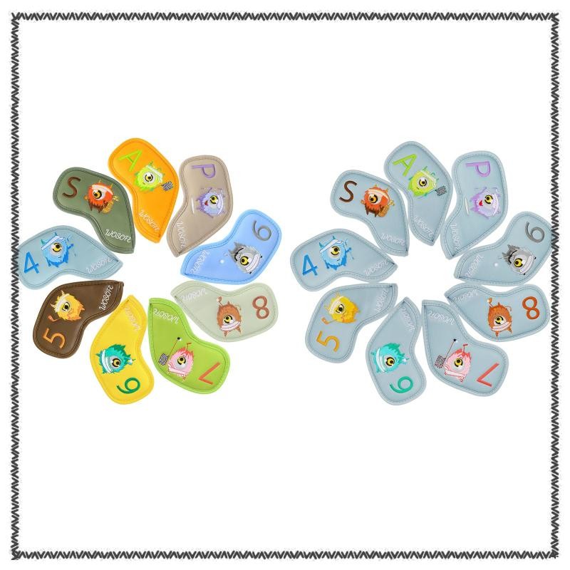 [MCA] 9 ชิ้นกอล์ฟเหล็ก Headcovers กอล์ฟหัวเหล็กป้องกันผู้ใหญ่เริ่มต้นอุปกรณ์เสริมของขวัญแฟชั่นกอล์ฟคลับหัวครอบคลุมเตารีด