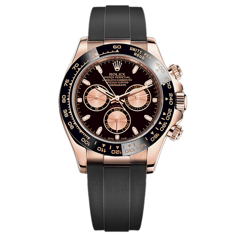 Rolex Rolex Daytona 18K Rose Gold Automatic Mechanical Watch Male116515จานดํา