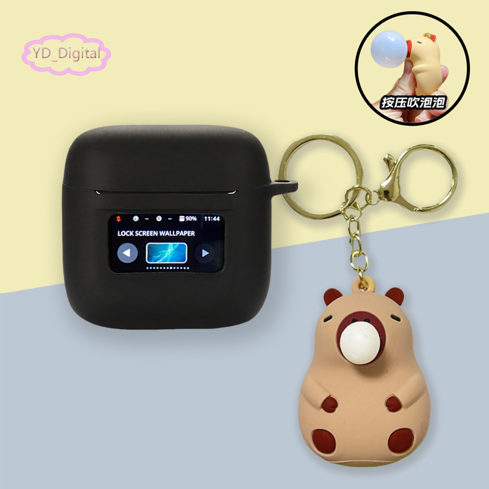 เหมาะสําหรับ A9 Pro เคสหูฟัง A10 Pro การ์ตูนสีทึบหูฟัง Soft Case Shock-proof เคสป้องกันหูฟังกระเป๋าเ