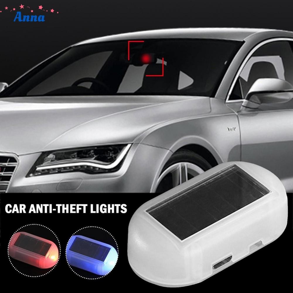【Anna】1 Pc Solar Car Alarm Flash LED Light Fake Security System Anti Theft Signal New
