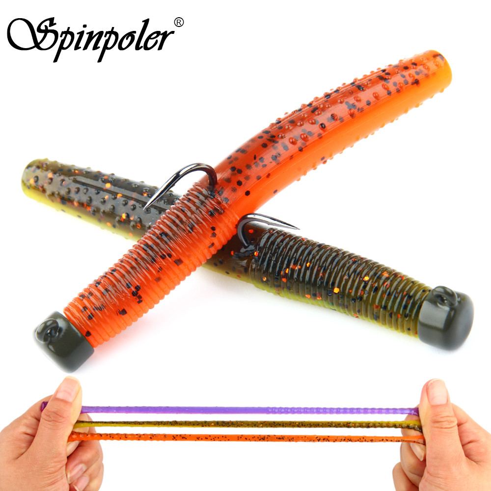 Spinpoler Senko Worms Bass Fishing Lure พลาสติกประดิษฐ์เหยื่อ Ned Wacky Rig Tpe ลอย Weightless Leurre Souple