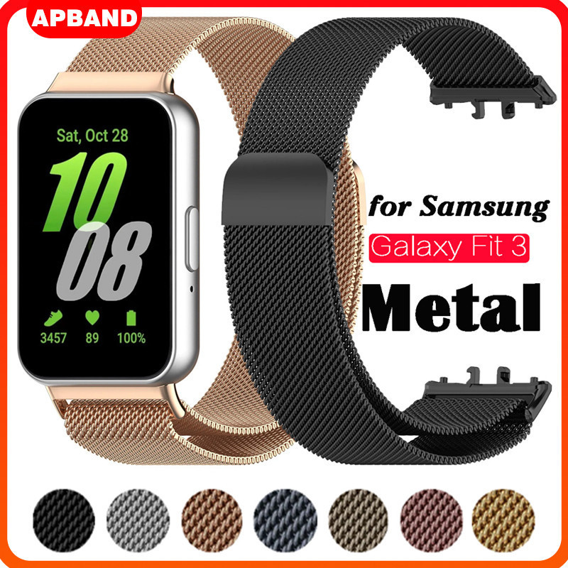 Milanese ห่วงโลหะวงสายสำหรับ Samsung Galaxy Fit 3สแตนเลสแม่เหล็กเข็มขัดสายรัดข้อมือสายนาฬิกาข้อมือสร้อยข้อมือ สำหรับ