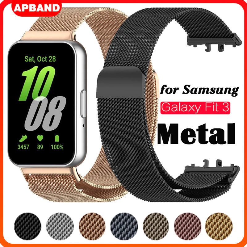 Milanese ห่วงโลหะวงสายสำหรับ Samsung Galaxy Fit 3สแตนเลสแม่เหล็กเข็มขัดสายรัดข้อมือสายนาฬิกาข้อมือสร้อยข้อมือ สำหรับ