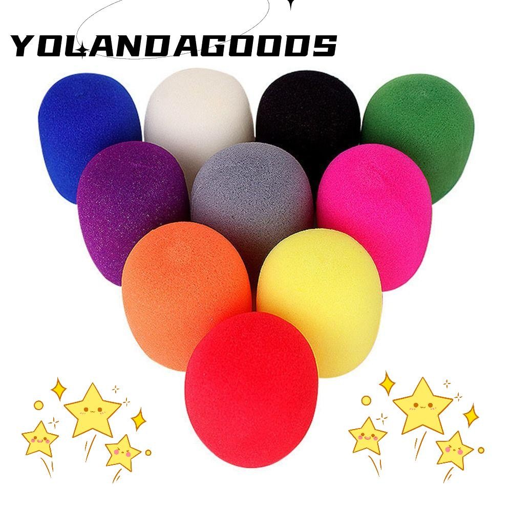 Yola 10 ชิ้นไมโครโฟน, โฟมนํามาใช้ใหม่ไมโครโฟนครอบคลุมโฟม, โฟมไมโครโฟนครอบคลุมที่มีสีสันหนาไมโครโฟนสําหรับไมโครโฟน DJ