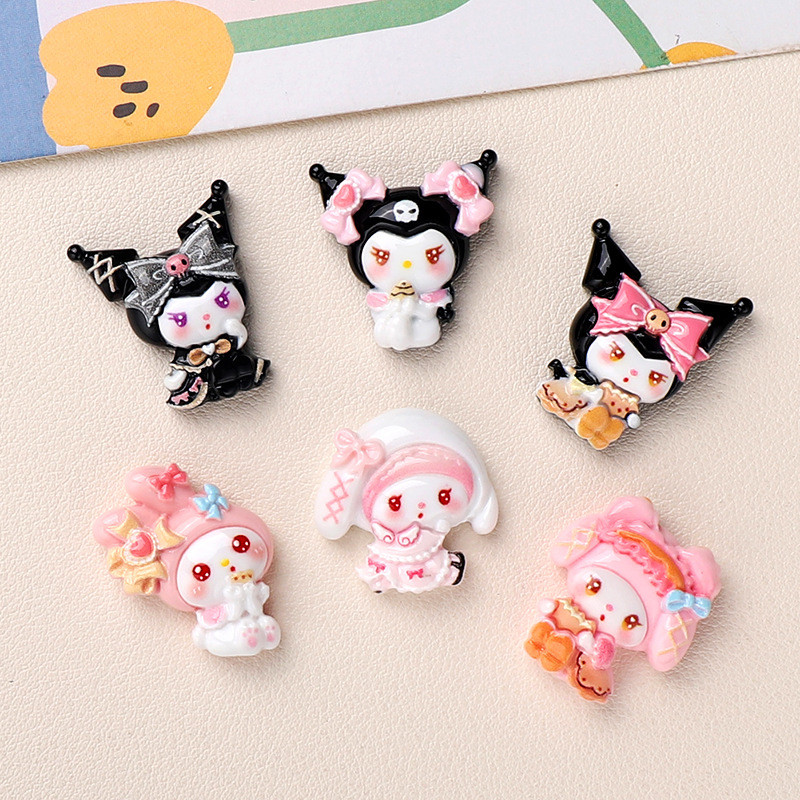 Diy อุปกรณ์เรซิน DIY Lolita Sanrio Series DIY ครีมเครื่องเคสโทรศัพท์อุปกรณ์ตกแต่ง ทําด้วยมือโฮมเมดวัสดุ