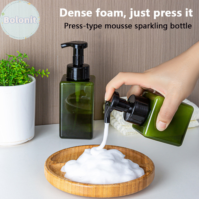 Bolonit 250/450ml Mousse Facial Cleanser โฟมขวดปั๊มพลาสติก Mini ขวดเปล่ารีฟิลสําหรับทําความสะอาดเครื่องสําอาง TH