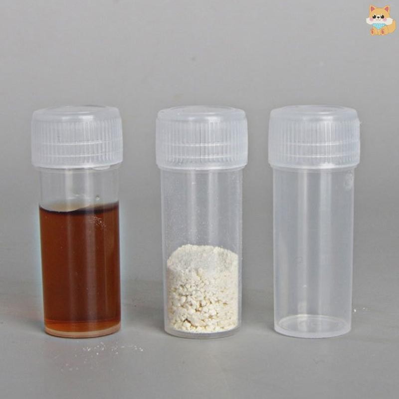 [VI] 50 ชิ้นขวดพลาสติกขวดตัวอย่าง 5 กรัมถังขนาดเล็ก Vials แคปซูลภาชนะเก็บ TH