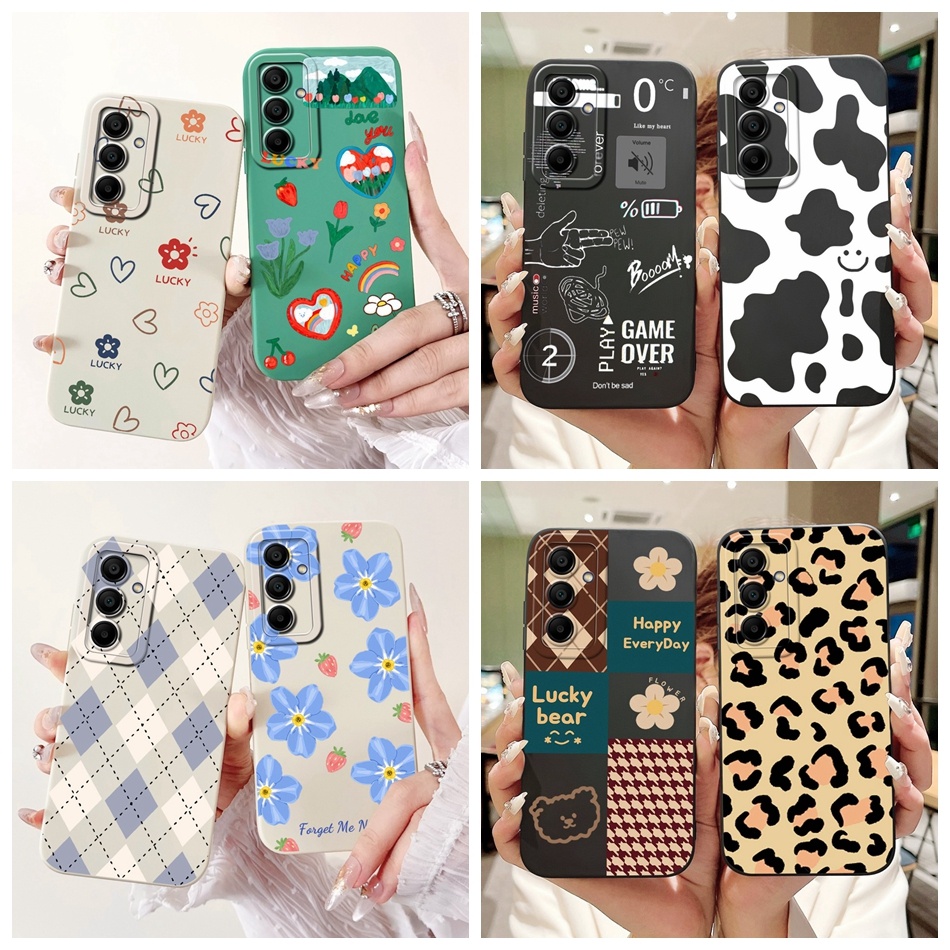 สําหรับ Samsung Galaxy A16 5G น่ารักพิมพ์ซิลิโคนนุ่ม Jelly Case Samsung A16 5G เลนส์ป้องกันโทรศัพท์ป