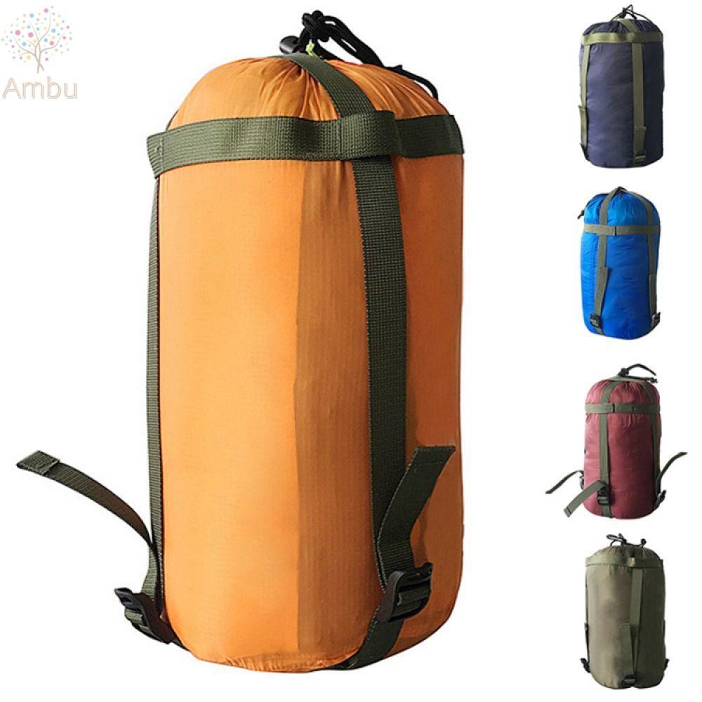 Ambu ถุงนอน Ultralight แบบพกพาการบีบอัด Stuff Sack การบีบอัด Pack กระเป๋าเก็บถุงนอนกันน้ํา